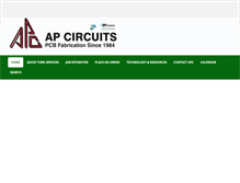 Tablet Screenshot of apcircuits.com